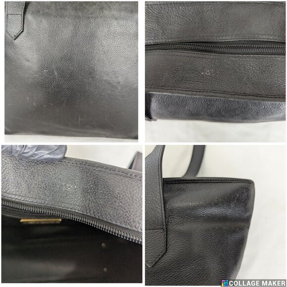 YSL Saint Laurent Shopping Tote Black Leather Handbag - Picture 11 of 16